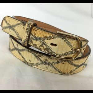 Justin Genuine Snake Skin Belt 32 M animal print